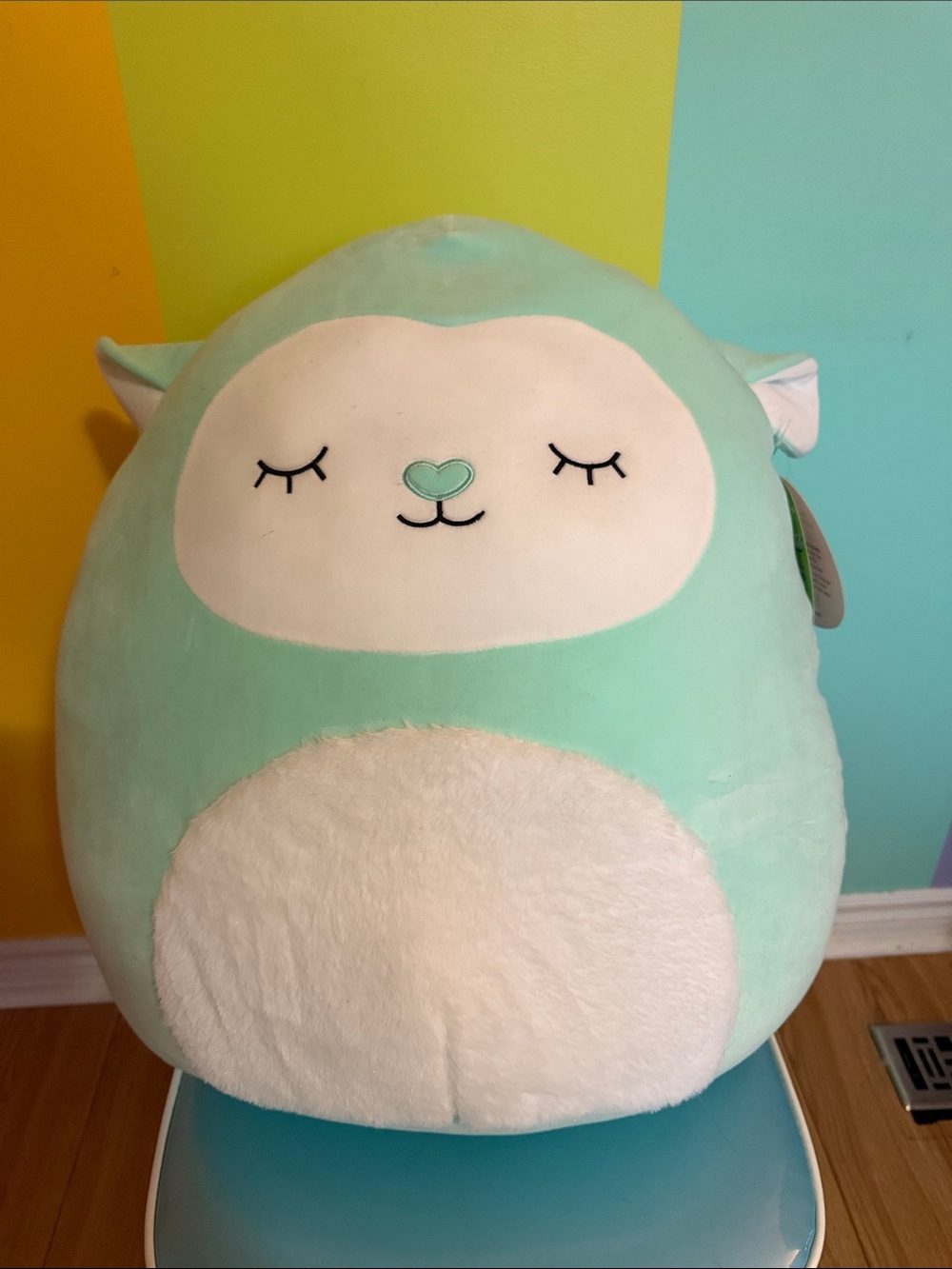 Exclusive RARE 20” Cris Squishmallows Light Blue and White lamb NWT